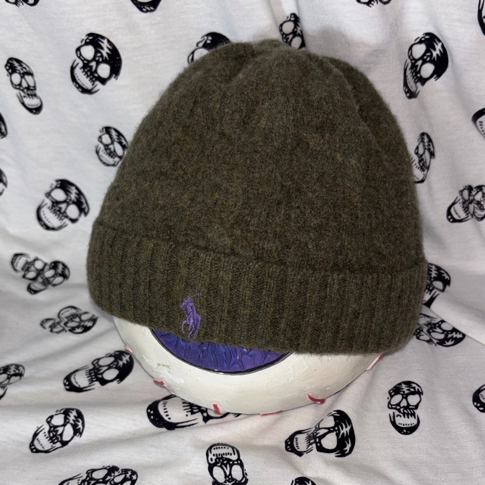 Ralph Lauren Dark Olive Knit Beanie